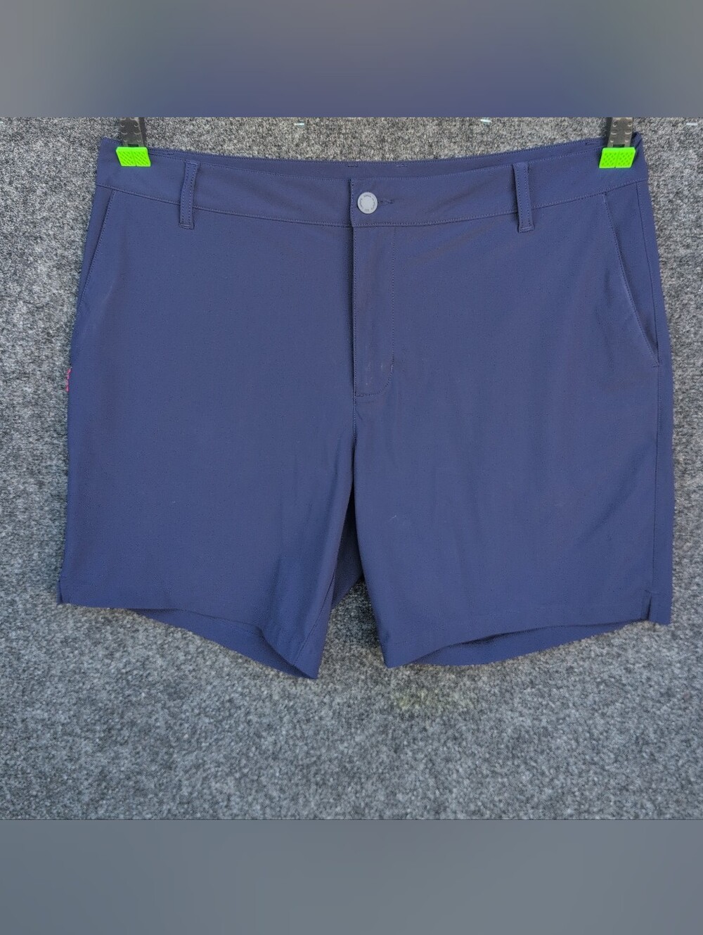 RHONE Men's Deep Navy Performance Flat-Front Shorts